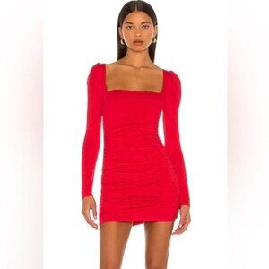 Lovers and Friends Benae Mini Dress Long Sleeve Square Neck Stretch Size Small